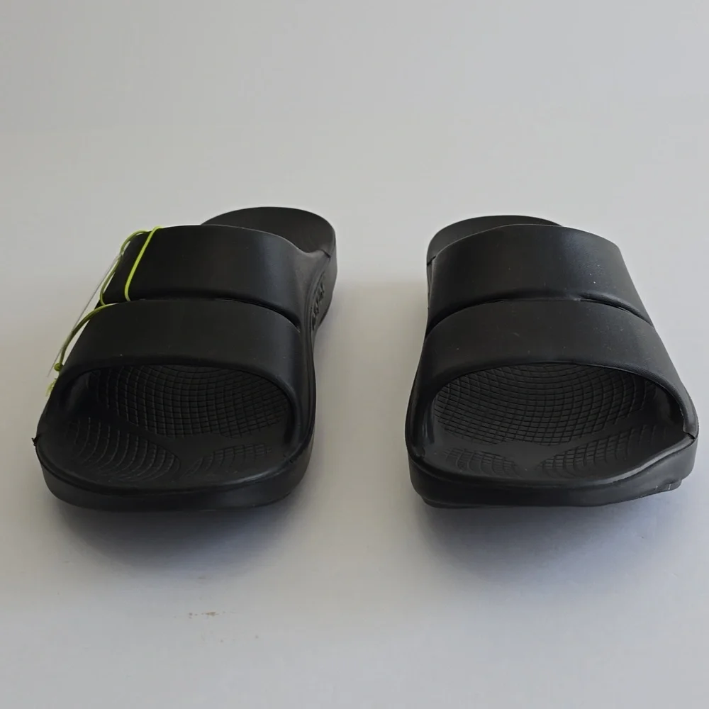 NWT OOFOS Oofoam Ooahh Slide Sandal Unisex Black Size Men 13 Women 15